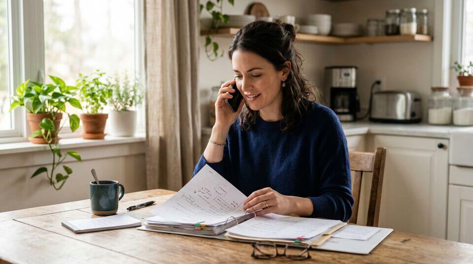 Versicherungsunterlagen und ein Stift auf einem Schreibtisch
